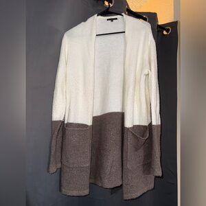 Staccato Cream and Brown Open Cardigan